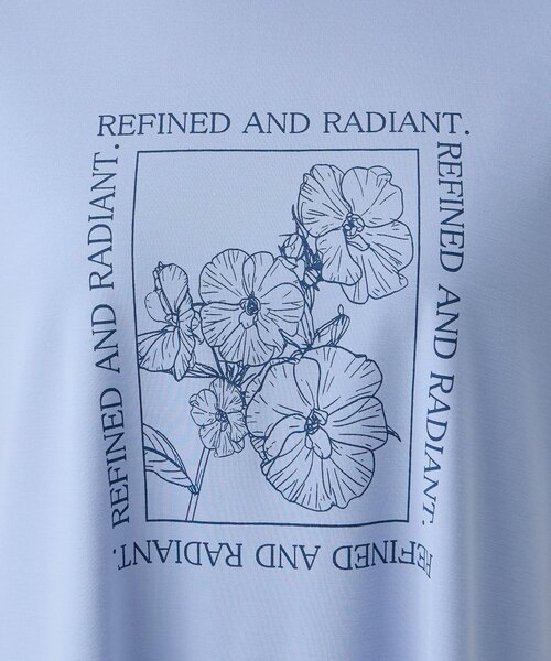 A/C DESIGN BY ALPHA CUBIC(エーシーデザインバイアルファキュービック)の「フラワーイラストプリントTシャツ【ひやツヤ・UVカット・接触冷感・大きいサイズあり】(Tシャツ/カットソー・レディース・ライトグレー/サックスブルー/ネイビー・M/L/LL/3L)」の18枚目の写真