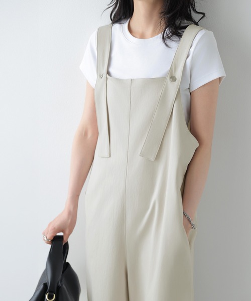 SUGAR BISKET(シュガービスケット)の「前後2WAY ワイドサロペット(サロペット/オーバーオール・レディース・ピンク/アイボリー/ベージュ/ブラウン/ブラック・フリー)」の20枚目の写真
