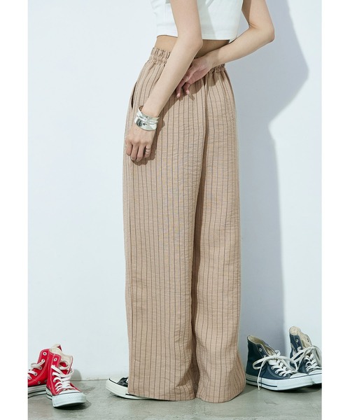 Fashion Letter(ファッションレター)の「ストライプイージーパジャマパンツ(その他パンツ・レディース・グレー/ベージュ・M/L)」の10枚目の写真