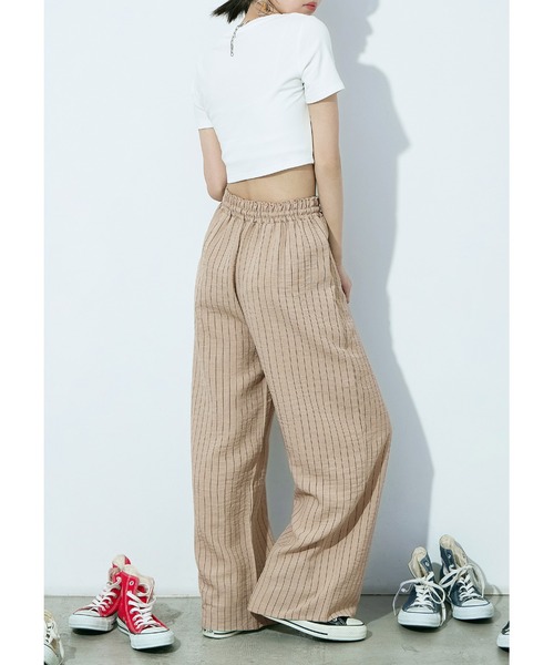 Fashion Letter(ファッションレター)の「ストライプイージーパジャマパンツ(その他パンツ・レディース・グレー/ベージュ・M/L)」の11枚目の写真