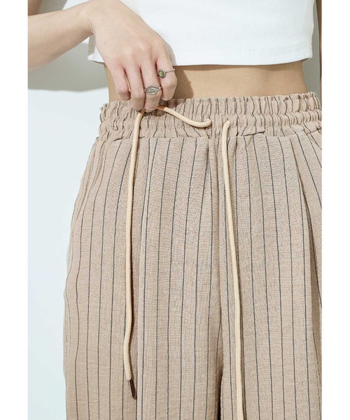 Fashion Letter(ファッションレター)の「ストライプイージーパジャマパンツ(その他パンツ・レディース・グレー/ベージュ・M/L)」の12枚目の写真