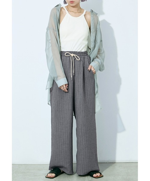 Fashion Letter(ファッションレター)の「ストライプイージーパジャマパンツ(その他パンツ・レディース・グレー/ベージュ・M/L)」の18枚目の写真