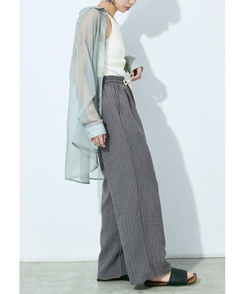 Fashion Letter(ファッションレター)の「ストライプイージーパジャマパンツ(その他パンツ・レディース・グレー/ベージュ・M/L)」の19枚目の写真