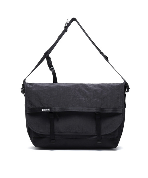CHROME（クローム）の「［ CHROME / クローム ］COURIER FLAP MSNGR 20L BKCK_BLACK CRINKLE / クーリエ フラップ メッセンジャー 20L ブラック クリンクル 耐水 容量：20L（メッセンジャーバッグ・メンズ・ブラック・FREE）」の3枚目の写真