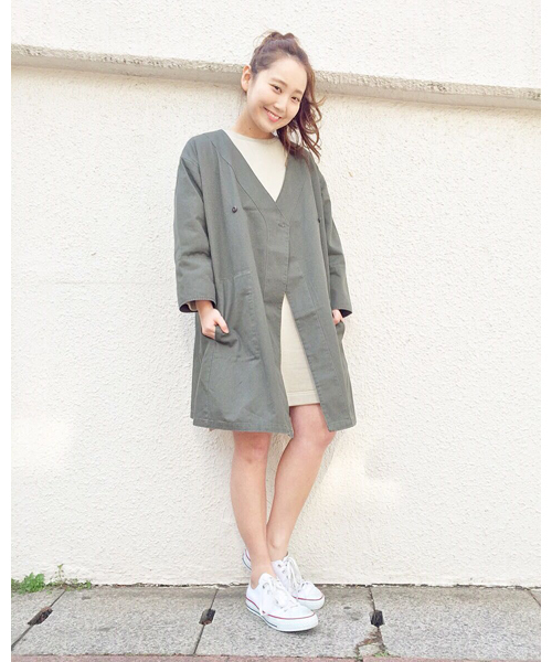 Kastane（カスタネ）の「ミリタリーJK（その他アウター・レディース・カーキ/ベージュ/ブルー/クリーム・FREE）」の4枚目の写真