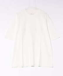 /ATELANE/硫化染 トラ刺繍、ロゴ エンボス、S/S TEE