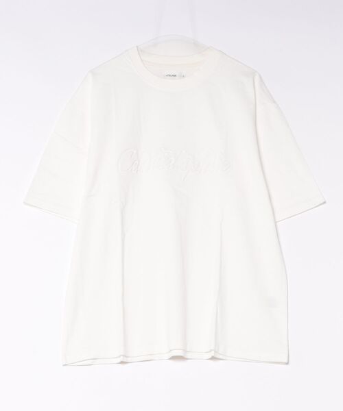NO WAY（ノーウェイ）の「/ATELANE/硫化染 トラ刺繍、ロゴ エンボス、S/S TEE（Tシャツ/カットソー・メンズ・ブラック系/ホワイト系/ネイビー系・LARGE/MEDIUM）」の2枚目の写真