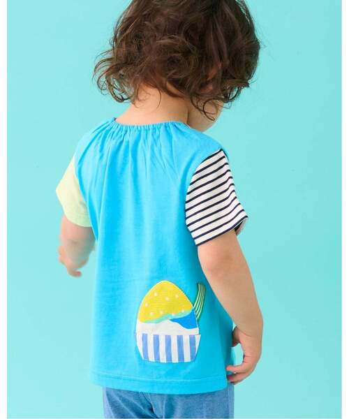 baby cheer(ベイビーチアー)の「かき氷Tシャツ(Tシャツ/カットソー・キッズ・ターコイズブルー/マルチ・90cm/80cm/100cm/110cm/120cm)」の6枚目の写真