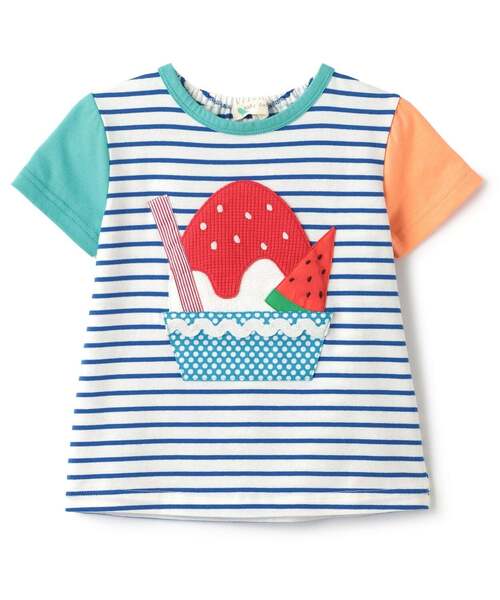 baby cheer(ベイビーチアー)の「かき氷Tシャツ(Tシャツ/カットソー・キッズ・ターコイズブルー/マルチ・90cm/80cm/100cm/110cm/120cm)」の5枚目の写真