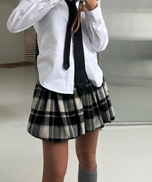 meJane | 起毛マドラスチェック バルーンミニスカート(スカート)