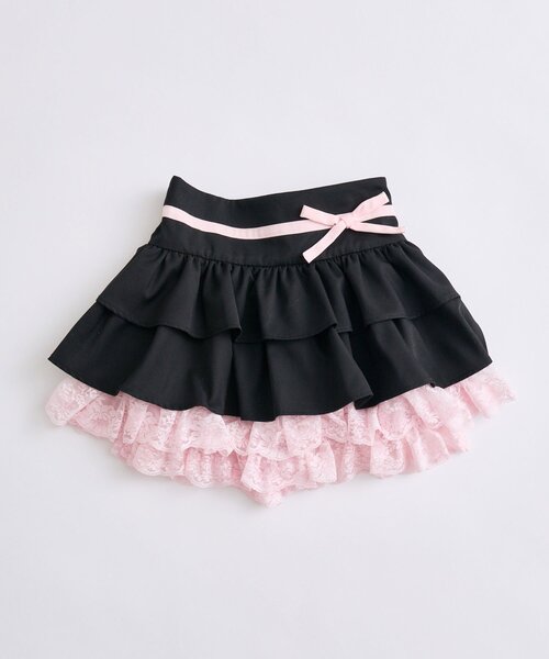 OLIVE des OLIVE(オリーブデオリーブ)の「【インフルエンサー企画】miko race layered skirt(スカート・レディース・ピンク/ブラック・FREE)」の15枚目の写真
