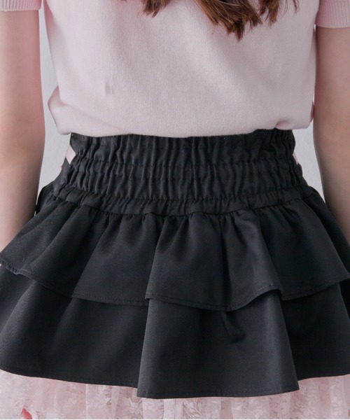 OLIVE des OLIVE(オリーブデオリーブ)の「【インフルエンサー企画】miko race layered skirt(スカート・レディース・ピンク/ブラック・FREE)」の3枚目の写真