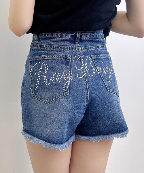 INGNI(イング)の「バックビジューロゴ/デニムショートパンツ(デニムパンツ・レディース・ブルー系その他3/ブルー系その他・M/S)」の15枚目の写真
