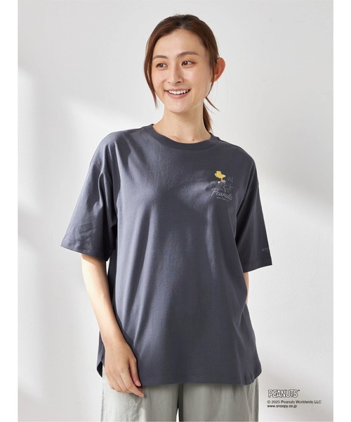 McGREGOR（マックレガー）の「【PEANUTS】ウッドストックプリントTシャツ（Tシャツ/カットソー・レディース・アイボリー/チャコール/ミント・M/L）」の2枚目の写真
