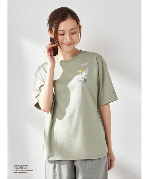 McGREGOR（マックレガー）の「【PEANUTS】ウッドストックプリントTシャツ（Tシャツ/カットソー・レディース・アイボリー/チャコール/ミント・M/L）」の3枚目の写真