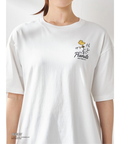 McGREGOR（マックレガー）の「【PEANUTS】ウッドストックプリントTシャツ（Tシャツ/カットソー・レディース・アイボリー/チャコール/ミント・M/L）」の8枚目の写真