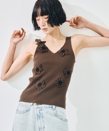 CLANE/クラネ】SQUARE SELEEVE GATHER KNIT TOPS/スクエアスリーブ
