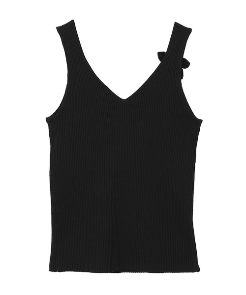CLANE(クラネ)の「【CLANE/クラネ】FLOWER MOTIF CAMI KNIT TOPS/フラワーモチーフキャミトップス(ニット/セーター・レディース・ブラウン/ブラック/イエロー・1)」の9枚目の写真