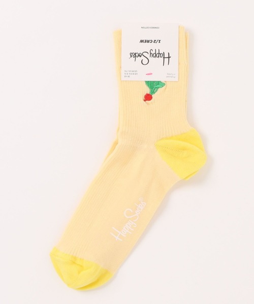 Happy Socks(ハッピーソックス)の「【es】【HAPPY SOCKS】デザインソックス(ソックス/靴下・レディース・イエロー系その他・SMALL)」の1枚目の写真