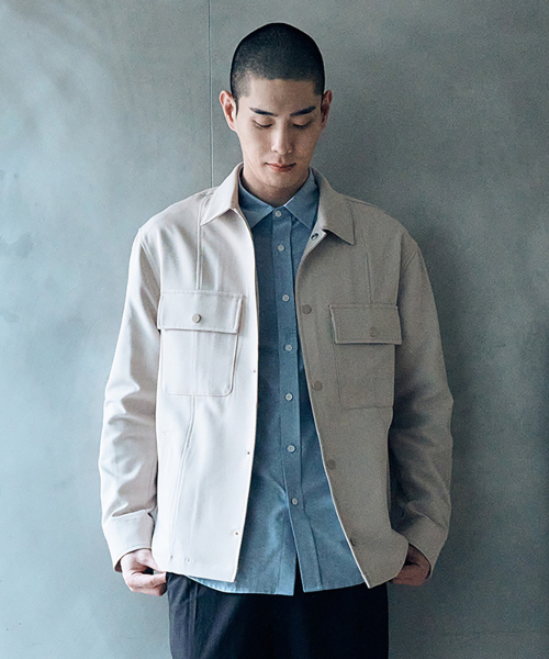 ADHOC(アドホック)の「男性ツーポケットTRシャケット (LT-BEIGE) (HA3UJ11-23)(その他アウター・メンズ・その他・95/100)」の1枚目の写真