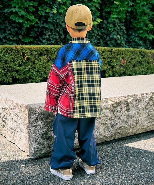 F.O.KIDS(エフオーキッズ)の「リメイク風チェック長袖シャツ(シャツ/ブラウス・キッズ・チャコール/レインボー・80/150/120/140/100/130/110/90)」の6枚目の写真