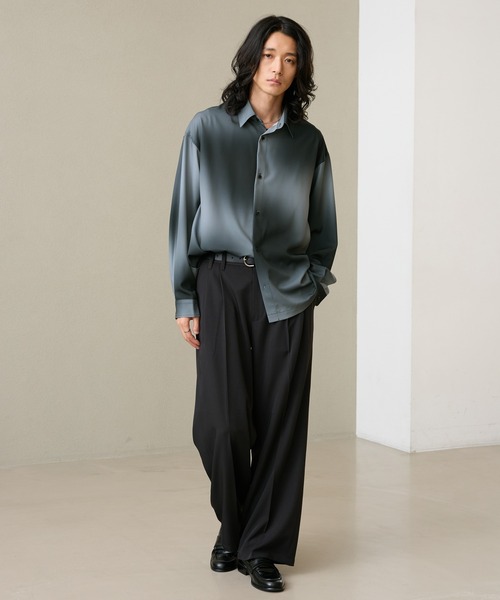 RAGEBLUE(レイジブルー)の「【LUXURY+EASY】<イージーケア>NUANCE PATTERN OVER SIZE SHIRTS/ラグイージーニュアンス柄オーバーサイズシャツ(シャツ/ブラウス・メンズ・ブラウン/ブラック/グレー・MEDIUM/LARGE)」の5枚目の写真