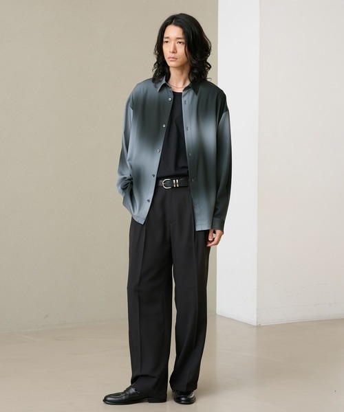 RAGEBLUE(レイジブルー)の「【LUXURY+EASY】<イージーケア>NUANCE PATTERN OVER SIZE SHIRTS/ラグイージーニュアンス柄オーバーサイズシャツ(シャツ/ブラウス・メンズ・ブラウン/ブラック/グレー・MEDIUM/LARGE)」の11枚目の写真