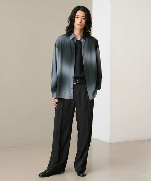 RAGEBLUE(レイジブルー)の「【LUXURY+EASY】<イージーケア>NUANCE PATTERN OVER SIZE SHIRTS/ラグイージーニュアンス柄オーバーサイズシャツ(シャツ/ブラウス・メンズ・ブラウン/ブラック/グレー・MEDIUM/LARGE)」の4枚目の写真