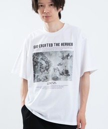 シルキータッチ プリント 半袖Tシャツ