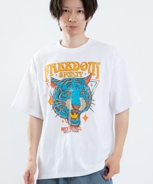 シルキータッチ プリント 半袖Tシャツ