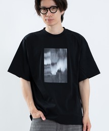 シルキータッチ プリント 半袖Tシャツ