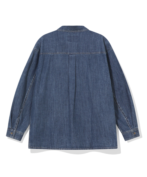 BEENTRILL（ビントリル）の「オーバーサイズライトデニムワークシャケット（ライトブルー）（その他トップス・レディース・その他・SMALL/MEDIUM/LARGE/X-LARGE）」の3枚目の写真