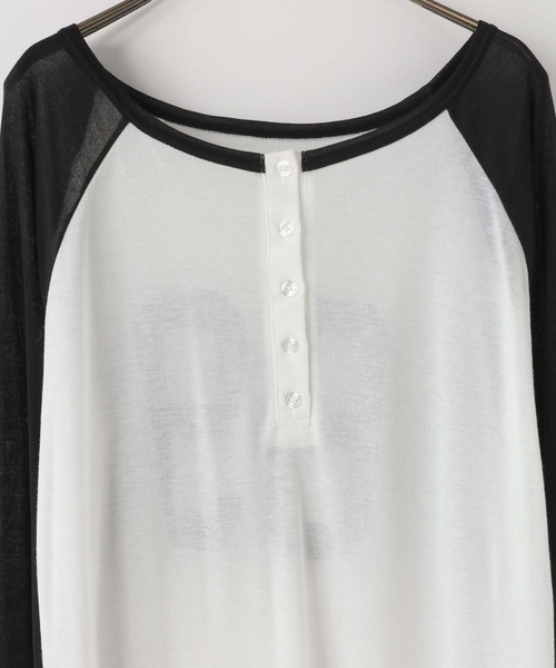 LOWRYS FARM(ローリーズファーム)の「【前後着用可能】シアーナンバリングTLS 1063338(Tシャツ/カットソー・レディース・ライトブルー/オフホワイト・FREE)」の16枚目の写真