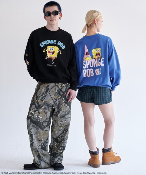 Ha-Li-C STORE(ハリックストア)の「【スポンジ・ボブ】発砲ロゴスウェット(スウェット・メンズ・ブラック/ライトグレー/ブルー/レッド・LARGE/X-LARGE/MEDIUM)」の5枚目の写真
