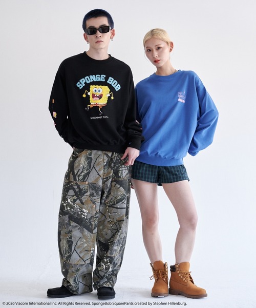 Ha-Li-C STORE(ハリックストア)の「【スポンジ・ボブ】発砲ロゴスウェット(スウェット・メンズ・ブラック/ライトグレー/ブルー/レッド・LARGE/X-LARGE/MEDIUM)」の6枚目の写真