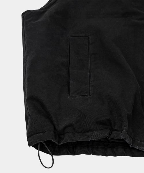 LETTERCOMO(レテルコモ)の「ウォッシュドワークジップアップベストブラック(ベスト・レディース・ブラック・MEDIUM/LARGE)」の5枚目の写真