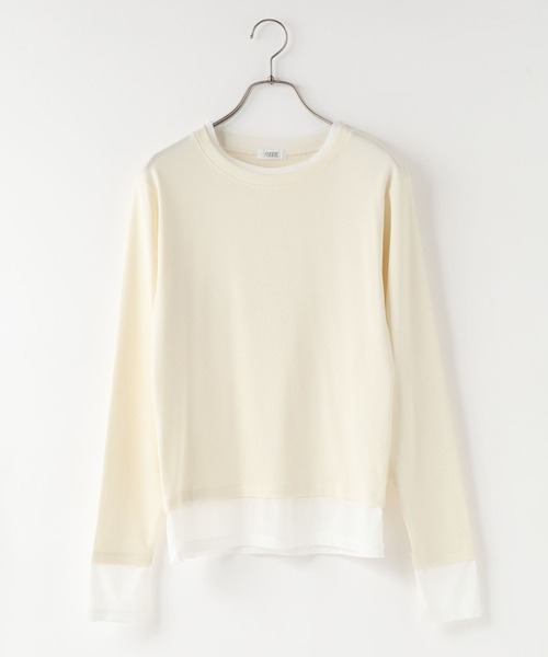 LOWRYS FARM（ローリーズファーム）の「レイヤードクルーＬＳ 1074089（Tシャツ/カットソー・レディース・イエロー/ブラック/ホワイト/グレー・FREE）」の15枚目の写真
