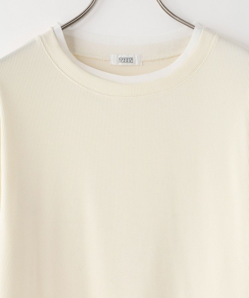 LOWRYS FARM（ローリーズファーム）の「レイヤードクルーＬＳ 1074089（Tシャツ/カットソー・レディース・イエロー/ブラック/ホワイト/グレー・FREE）」の16枚目の写真