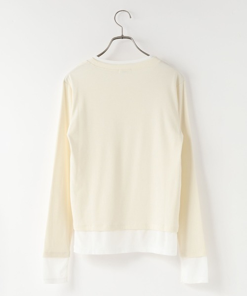 LOWRYS FARM（ローリーズファーム）の「レイヤードクルーＬＳ 1074089（Tシャツ/カットソー・レディース・イエロー/ブラック/ホワイト/グレー・FREE）」の20枚目の写真