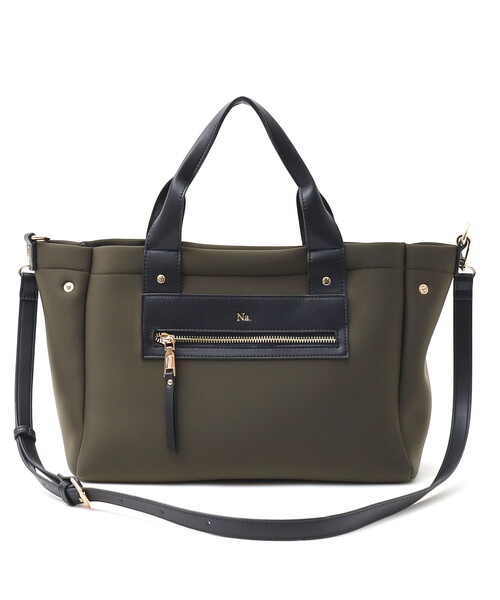 COOCO（クーコ）の「ＷＥＴＳＵＩＴ　ｍａｔ．　２ＷＡＹ　ＴＯＴＥ　ＢＡＧ／Ａ４対応（ハンドバッグ・レディース・ブラック/カモフラージュ/ネイビー/カーキ・FREE）」の5枚目の写真