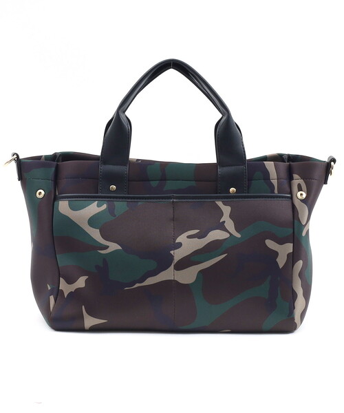COOCO（クーコ）の「ＷＥＴＳＵＩＴ　ｍａｔ．　２ＷＡＹ　ＴＯＴＥ　ＢＡＧ／Ａ４対応（ハンドバッグ・レディース・ブラック/カモフラージュ/ネイビー/カーキ・FREE）」の22枚目の写真
