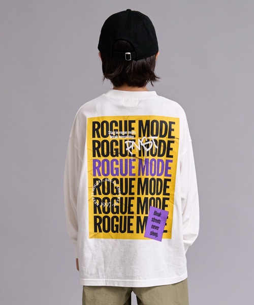 PAIRMANON STREET(ペアマノンストリート)の「【90-160cm】吸水速乾 アソート ロゴ プリント ロンT 長袖 Tシャツ 【PAIRMANON STREET】(Tシャツ/カットソー・キッズ・ベージュ系その他/ブラック系その他/レッド/ブラック/パープル/ホワイト/ホワイト系その他/グレー・90/160/100/130/120/110/150/140)」の2枚目の写真