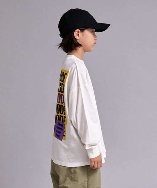 PAIRMANON STREET(ペアマノンストリート)の「【90-160cm】吸水速乾 アソート ロゴ プリント ロンT 長袖 Tシャツ 【PAIRMANON STREET】(Tシャツ/カットソー・キッズ・ベージュ系その他/ブラック系その他/レッド/ブラック/パープル/ホワイト/ホワイト系その他/グレー・90/160/100/130/120/110/150/140)」の9枚目の写真
