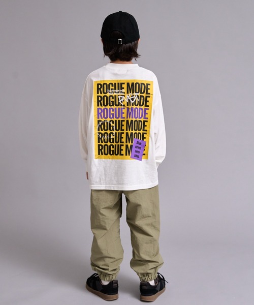 PAIRMANON STREET(ペアマノンストリート)の「【90-160cm】吸水速乾 アソート ロゴ プリント ロンT 長袖 Tシャツ 【PAIRMANON STREET】(Tシャツ/カットソー・キッズ・ベージュ系その他/ブラック系その他/レッド/ブラック/パープル/ホワイト/ホワイト系その他/グレー・90/160/100/130/120/110/150/140)」の11枚目の写真