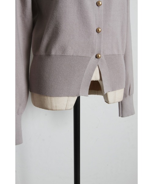 tocco closet(トッコ クローゼット)の「【ZOZO限定】レイヤード風ネックフリル×リボンニットトップス(ニット/セーター・レディース・ネイビー/ブラック/アイボリー/グレー・M)」の10枚目の写真