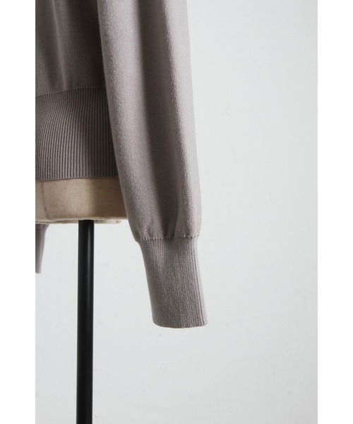 tocco closet(トッコ クローゼット)の「【ZOZO限定】レイヤード風ネックフリル×リボンニットトップス(ニット/セーター・レディース・ネイビー/ブラック/アイボリー/グレー・M)」の11枚目の写真
