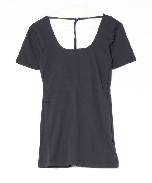 OJYON(オジョン)の「【OJYON】 cisele logotee【PINK】(Tシャツ/カットソー・レディース・ピンク/ネイビー・ONE SIZE)」の2枚目の写真