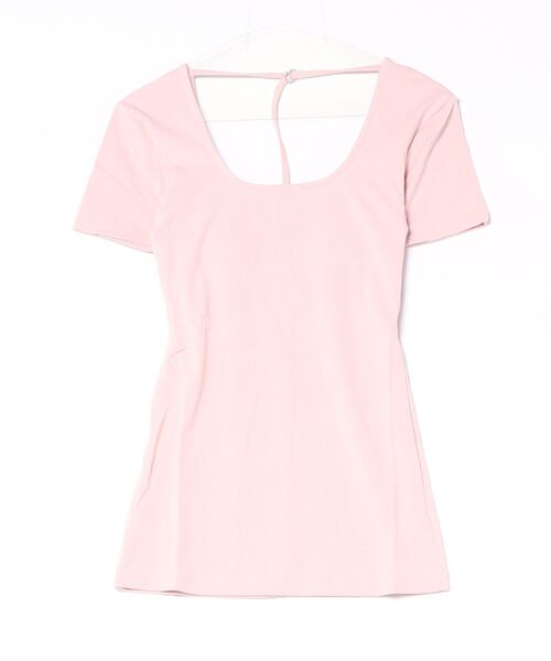 OJYON(オジョン)の「【OJYON】 cisele logotee【PINK】(Tシャツ/カットソー・レディース・ピンク/ネイビー・ONE SIZE)」の1枚目の写真