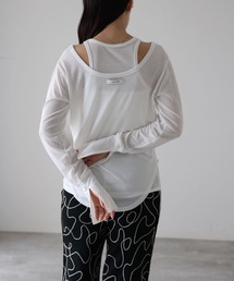 Uネック&タンクレイヤードTシャツ