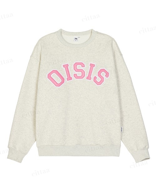 Dalfwin(ダールフィン)の「OISISフェイクレザー刺繍ロゴスウェット(スウェット・レディース・ライトベージュ・FREE)」の9枚目の写真